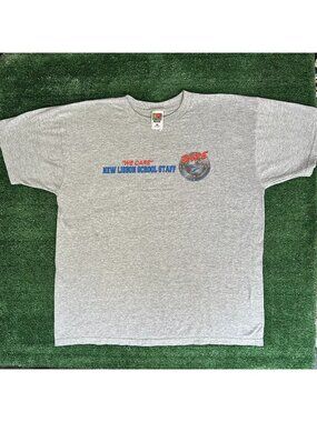 Vintage Y2K DARE We Care T-Shirt Rocket Ship Rare 2000s Anti Drugs Skater